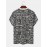 Mens Ethnic Ornament Scarf Printed Short Sleeve Skin Friendly T-Shirts