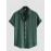 Mens Pure Color Lapel Button Up Cotton Basics Short Sleeve Shirts